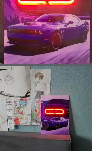 LED-постер у клієнта: Dodge Challenger